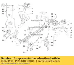 Qui puoi ordinare (heng tong) perno freno sinistro da Piaggio Group , con numero parte CM074104: