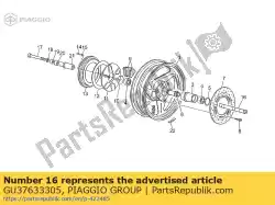 achterwielas van Piaggio Group, met onderdeel nummer GU37633305, bestel je hier online: