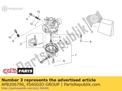 Aprilia AP8206796, Zawór iglicowy ga210, OEM: Aprilia AP8206796