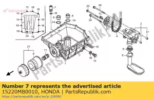 Honda 15220MB0010 conjunto de válvula, alivio - Lado inferior