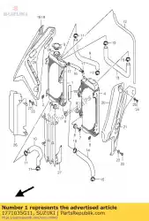 Here you can order the radiator comp,w from Suzuki, with part number 1771035G11: