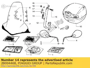 Piaggio Group 2B004468 placa - Lado inferior