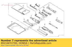 honda 89216KY2700 clé, boîte (p16) - La partie au fond