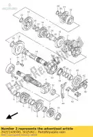 2422143D00, Suzuki, vitesse, 2ème entraînement suzuki rm 125, Nouveau