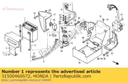 Here you can order the battery (yb12a-a from Honda, with part number 31500460672: