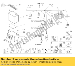 Aprilia AP8112458, Cavi negativi della batteria, OEM: Aprilia AP8112458