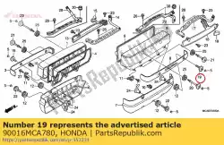 bout, dop speciaal, 6x19 van Honda, met onderdeel nummer 90016MCA780, bestel je hier online: