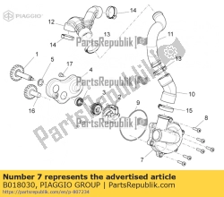 Aprilia B018030, Pokrywa pompy wodnej, OEM: Aprilia B018030