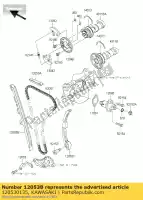 120530135, Kawasaki, corrente-guia, fr kx450e9f kawasaki kx 450 2009 2010 2011 2012 2013 2014 2015, Novo