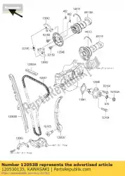 Qui puoi ordinare catena guida, fr kx450e9f da Kawasaki , con numero parte 120530135: