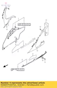 Suzuki 9448047H00YVZ capota, embaixo, l - Lado inferior