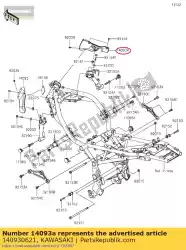 Here you can order the 01 cover,frame,rh from Kawasaki, with part number 140930621: