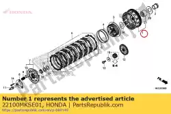 Aqui você pode pedir o embreagem de compensação externa em Honda , com o número da peça 22100MKSE01: