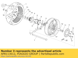 Aprilia AP8113612, Achterste remschijf, OEM: Aprilia AP8113612