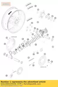 ktm 6261000104430 roue arrière cpl. 990 sm-r 09 - La partie au fond