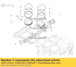 Aprilia 1A011923, Pakking - cilinderbasis, OEM: Aprilia 1A011923