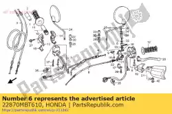 Ici, vous pouvez commander le câble comp., embrayage auprès de Honda , avec le numéro de pièce 22870MBT610: