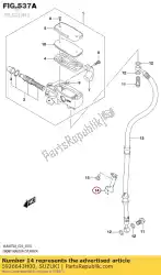 Here you can order the clamp,fr brake from Suzuki, with part number 5926643H00: