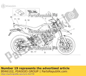 Piaggio Group B046102 prawy kana? powietrza. kalkomania - Dół