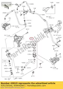 kawasaki 430150596 cylinder-master, rr zx1000 - Onderkant