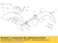 GU89000403, Piaggio Group, parafango anteriore. nero moto-guzzi california stone california stone metal pi california stone touring pi cat 1100 2001 2002 2003, Nuovo