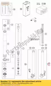 ktm 35480456S1 abrazadera del eje l / s cpl. w. tubo - Lado inferior