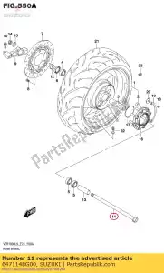 suzuki 6471148G00 axle,rear - Bottom side