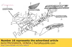 geen beschrijving beschikbaar op dit moment van Honda, met onderdeel nummer 64327MZ2G00ZA, bestel je hier online: