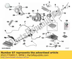 Ici, vous pouvez commander le connexion à la terre auprès de BMW , avec le numéro de pièce 65217708917: