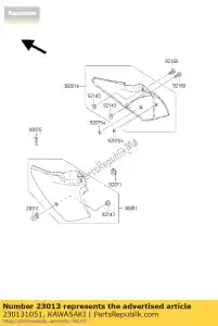 Kawasaki 230131051 vis-assy - La partie au fond