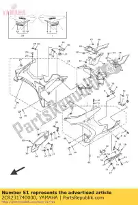 yamaha 2CR231740000 fica farol - Lado inferior