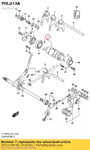 suzuki 2531038F50 leva, cambio de marchas - Lado inferior