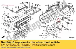 Aqui você pode pedir o emblema, l. Tampa da cabeça do cilindro em Honda , com o número da peça 12422MCAA20: