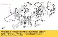 32401MEGH11, Honda, câble, batte de démarrage honda vt  s shadow c2s cs black spirit c2b c2 vt750c2s vt750cs 750 , Nouveau