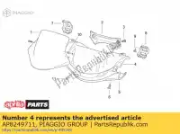 AP8249711, Piaggio Group, Pannello del cruscotto. el.blue aprilia sr air ho ditech carb 0 50 2, Nuovo