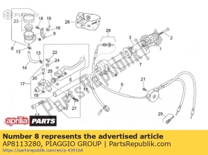 aprilia AP8113280 remolietank compleet - Onderkant