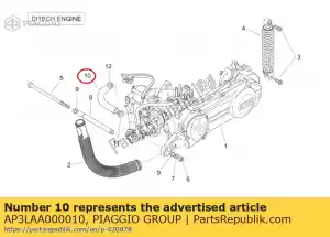 Piaggio Group AP3LAA000010 mangueira do cilindro da bomba - Lado inferior