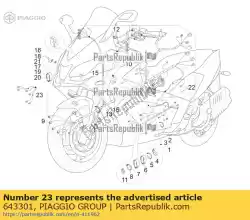 Aqui você pode pedir o chicote de cabos do farol em Piaggio Group , com o número da peça 643301: