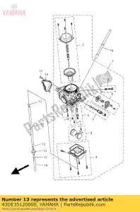 yamaha 43DE35120000 válvula rotativa - Lado inferior