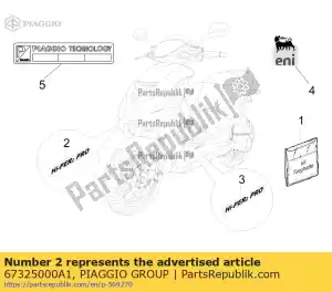 Piaggio Group 67325000A1 etichetta sinistra 