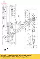 1MC231020000, Yamaha, conjunto do garfo dianteiro (l.h) yamaha fjr 1300 2014 2015, Novo