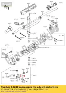 Kawasaki 132800055 poseedor - Lado inferior