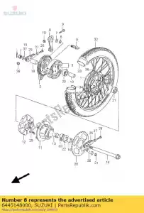 suzuki 6445148000 lever,rr brake - Bottom side