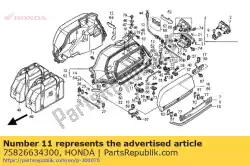 Aqui você pode pedir o vedação, painel interno, 15 mm em Honda , com o número da peça 75826634300: