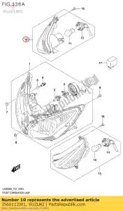 suzuki 3560112J01 conjunto de lámpara, señal de giro delantera derecha - Lado inferior