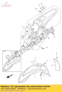 yamaha 901190626800 boulon, avec rondelle - La partie au fond