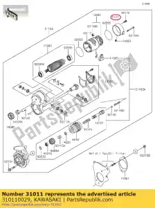 kawasaki 310110029 01 frame - Bottom side