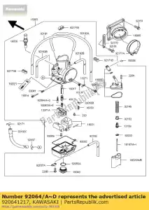 Kawasaki 920641217 piloto a jato, # 42.5 - Lado inferior