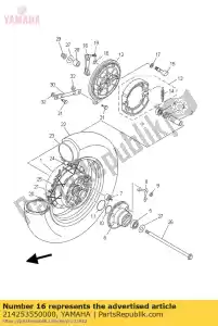 yamaha 214253550000 alavanca, eixo de came - Lado inferior