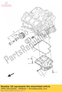 yamaha 5PW128220000 parafuso, união - Lado inferior